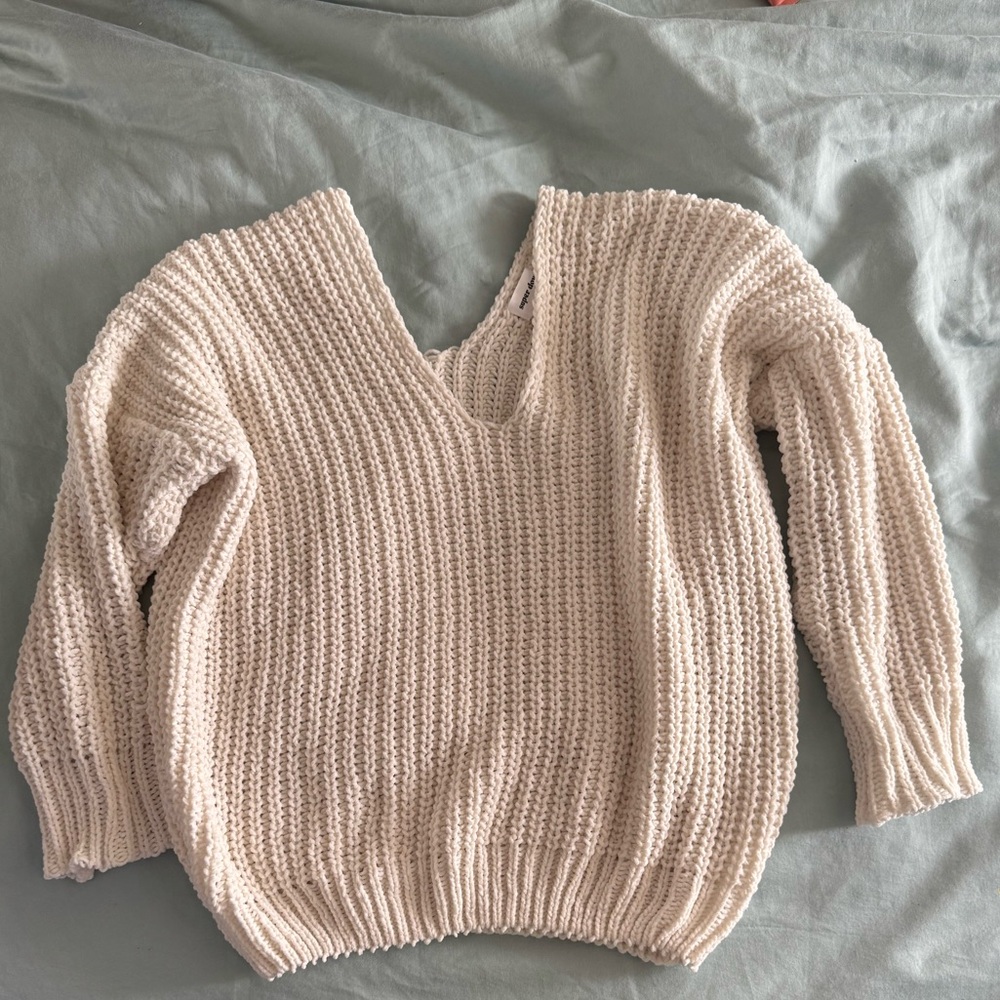 superdown Textured Cream Sweater - Picture 4 of 5
